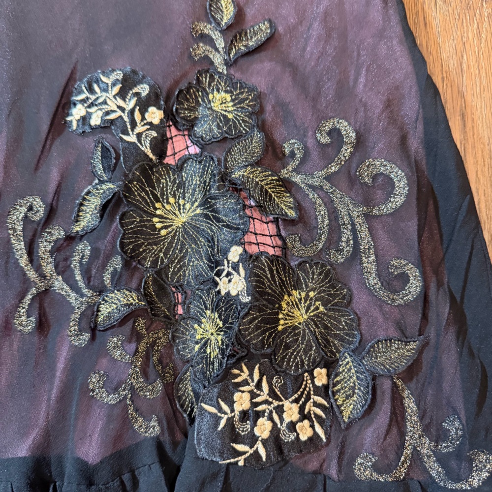 Vintage Y2K 100% Silk Dress Vintage Silk Dress Sue Wong Dress Fairy 20s - Picture 15 of 17